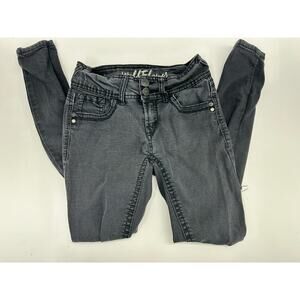 Wallflower Juniors Jeans Size 1 Black Distressed Denim Skinny